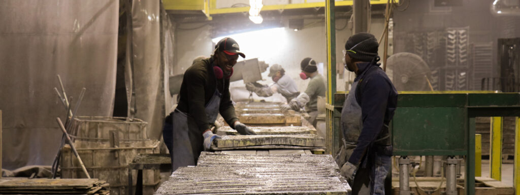Image of worker in Sunset Stone Plant