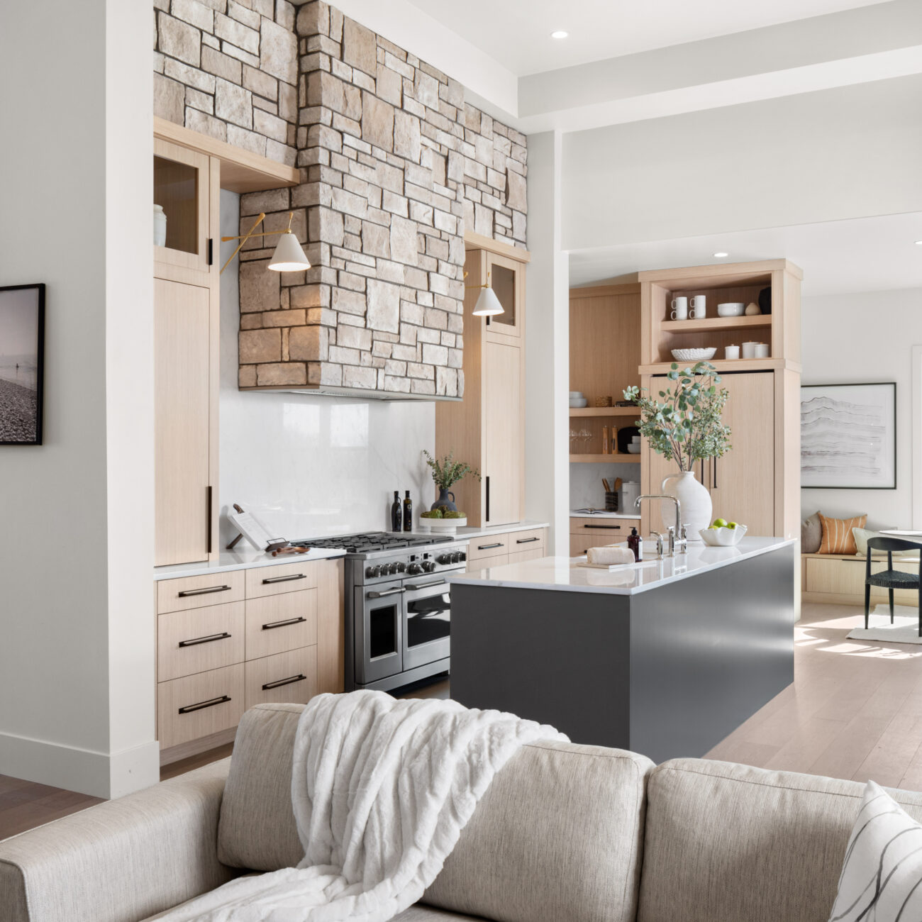 Interior Stone Veneer, Winter Sky Limestone Sunset Stone HGTV Home