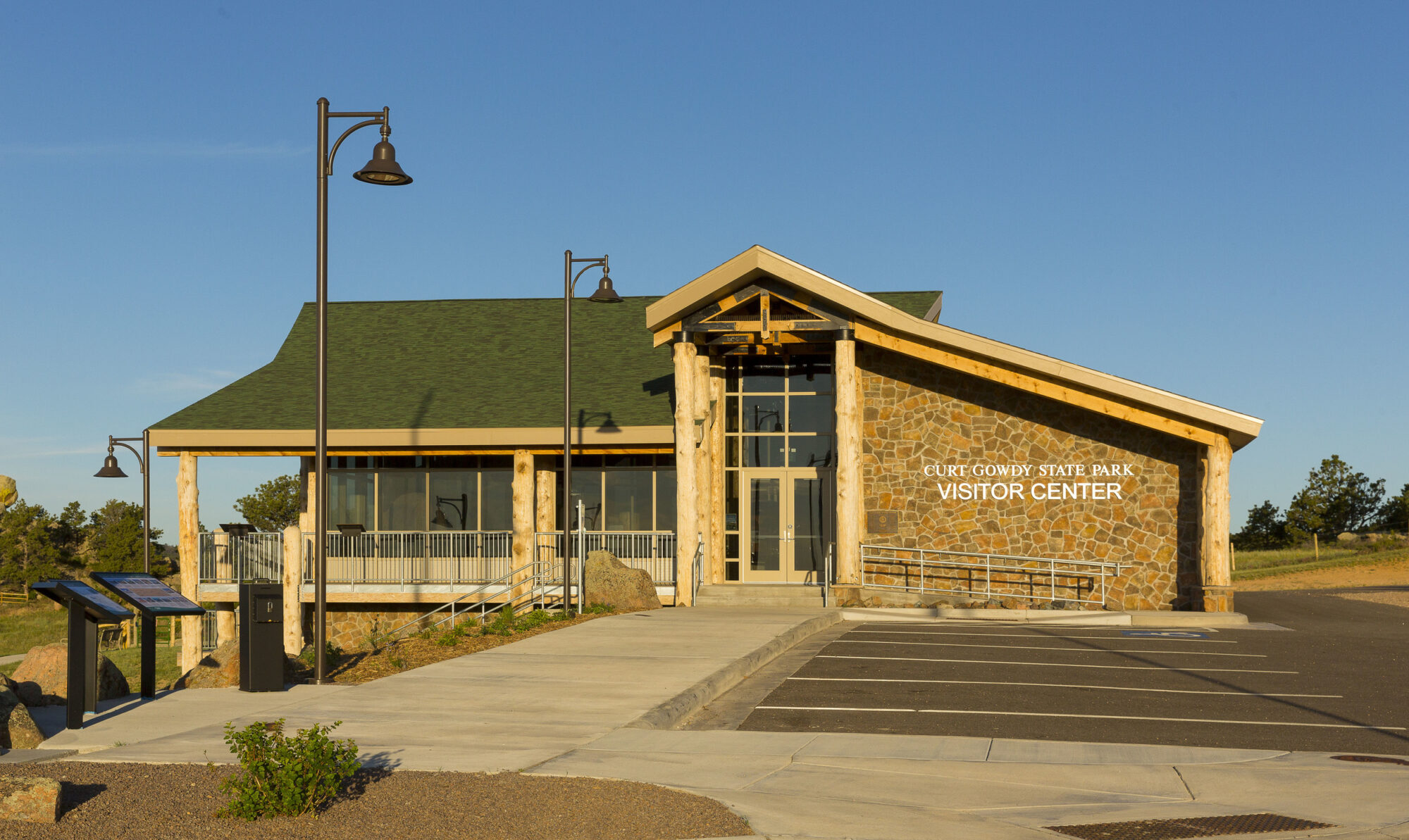 Exterior of Curt Gowdy State Park Visitor Center