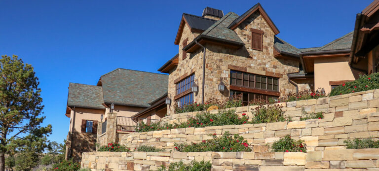 colorado golf club exterior natural stone