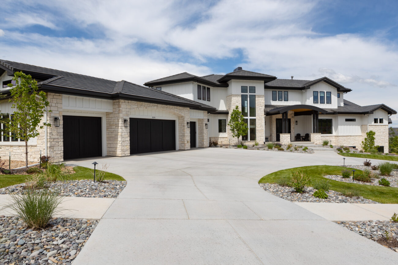 white natural limestone house