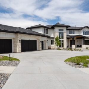 white natural limestone house