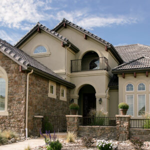 buff moss on exterior of home