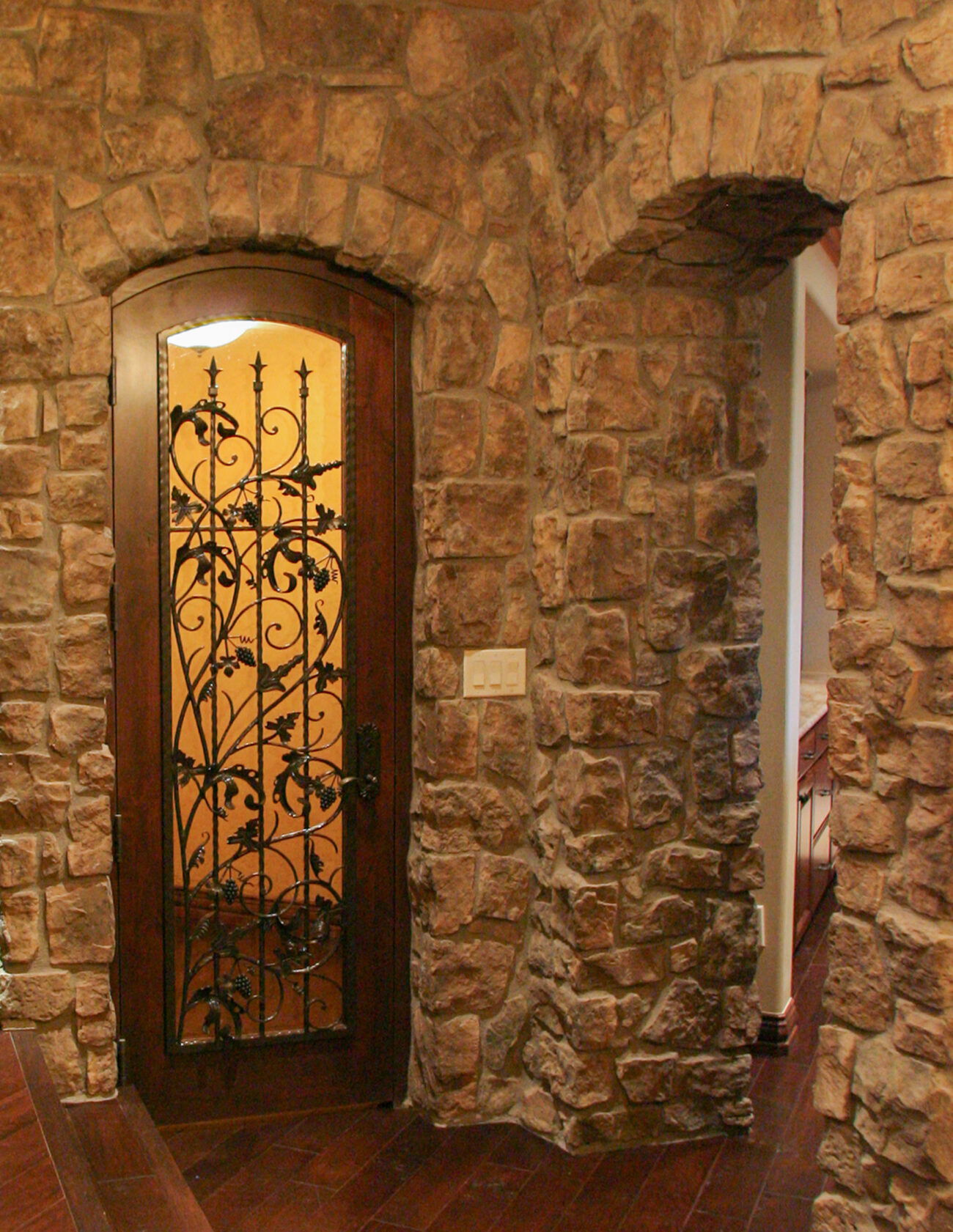 buff moss stone wine cellar