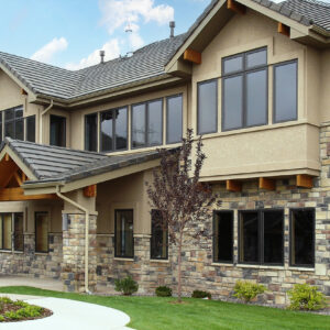 limestone on exterior of home