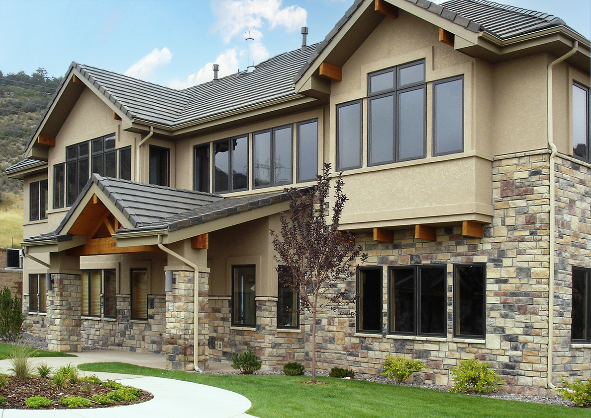 limestone on exterior of home