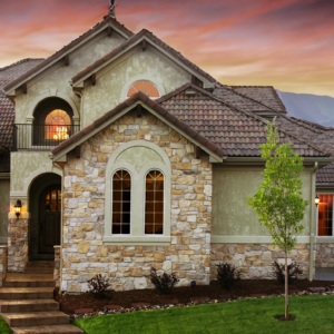 cobble fieldstone on exterior of home