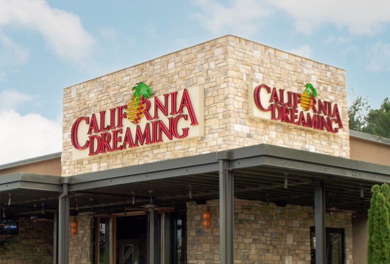 limestone on exterior of california dreaming restaurant