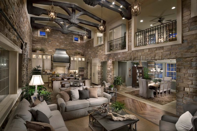 cobble stone veneer interior walls