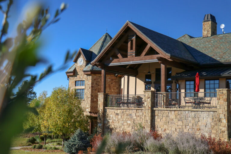 natural stone exterior on colorado golf club