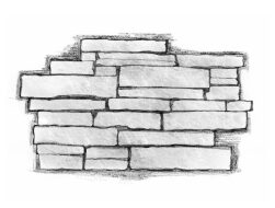 rectangle stone veneer illustration