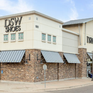 ledge stone exterior of dsw shoes store