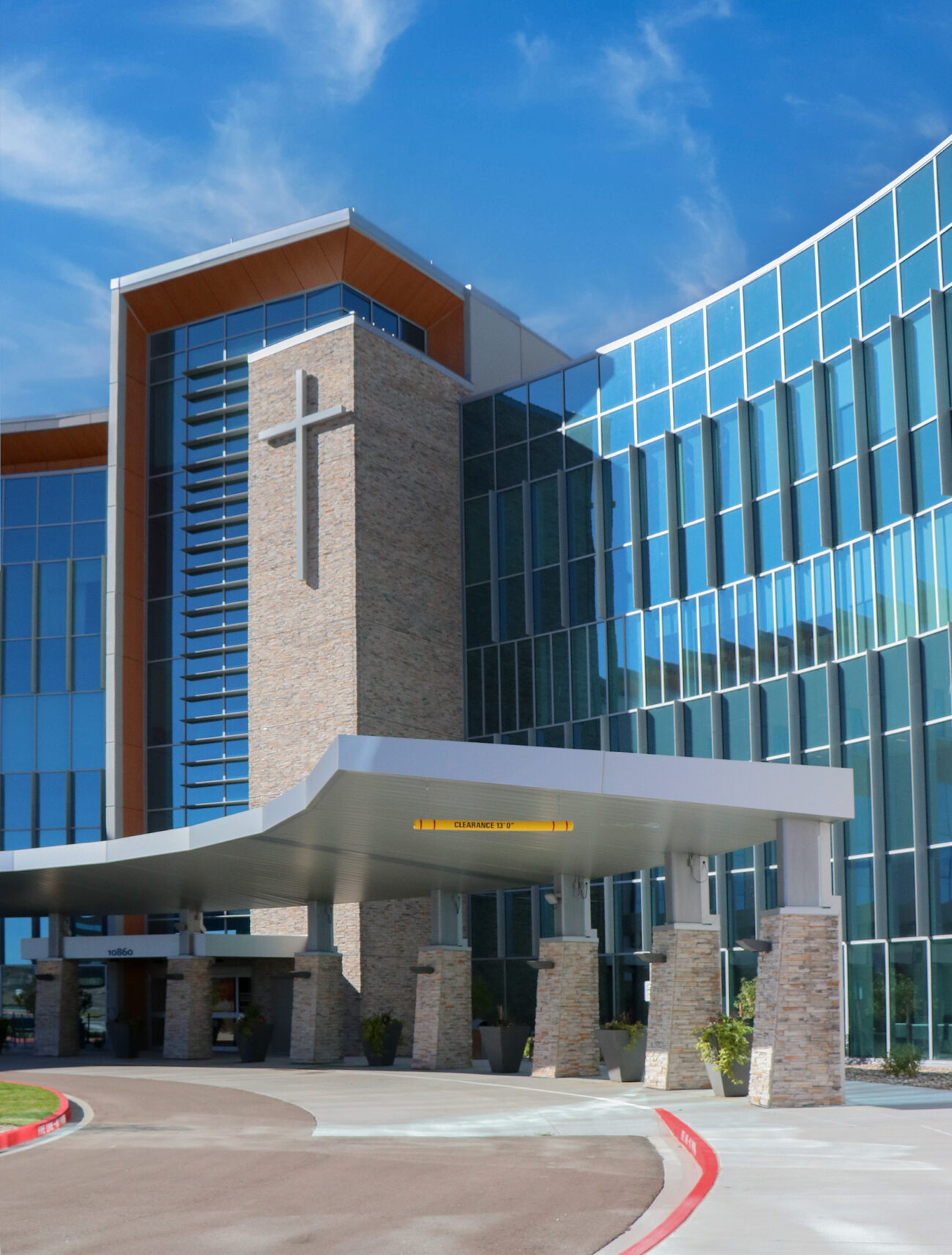 stone exterior on centura hospital