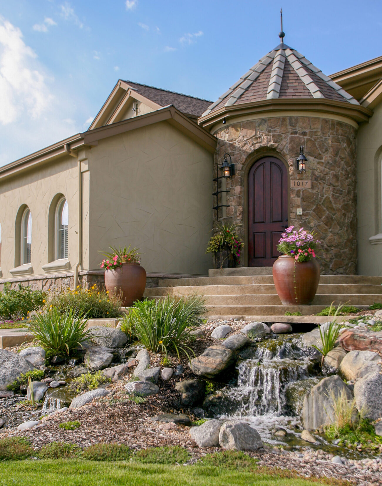 natural stone on home