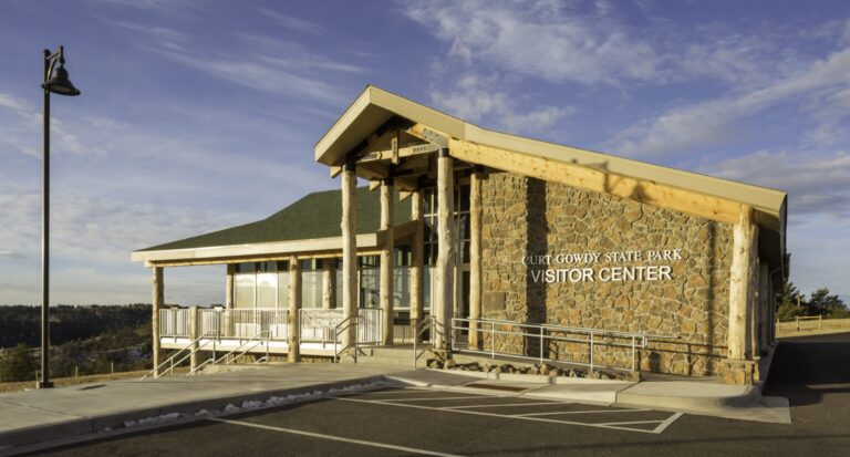 Exterior of Curt Gowdy State Park Visitor Center