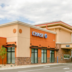 chase bank with ledge stone veneer