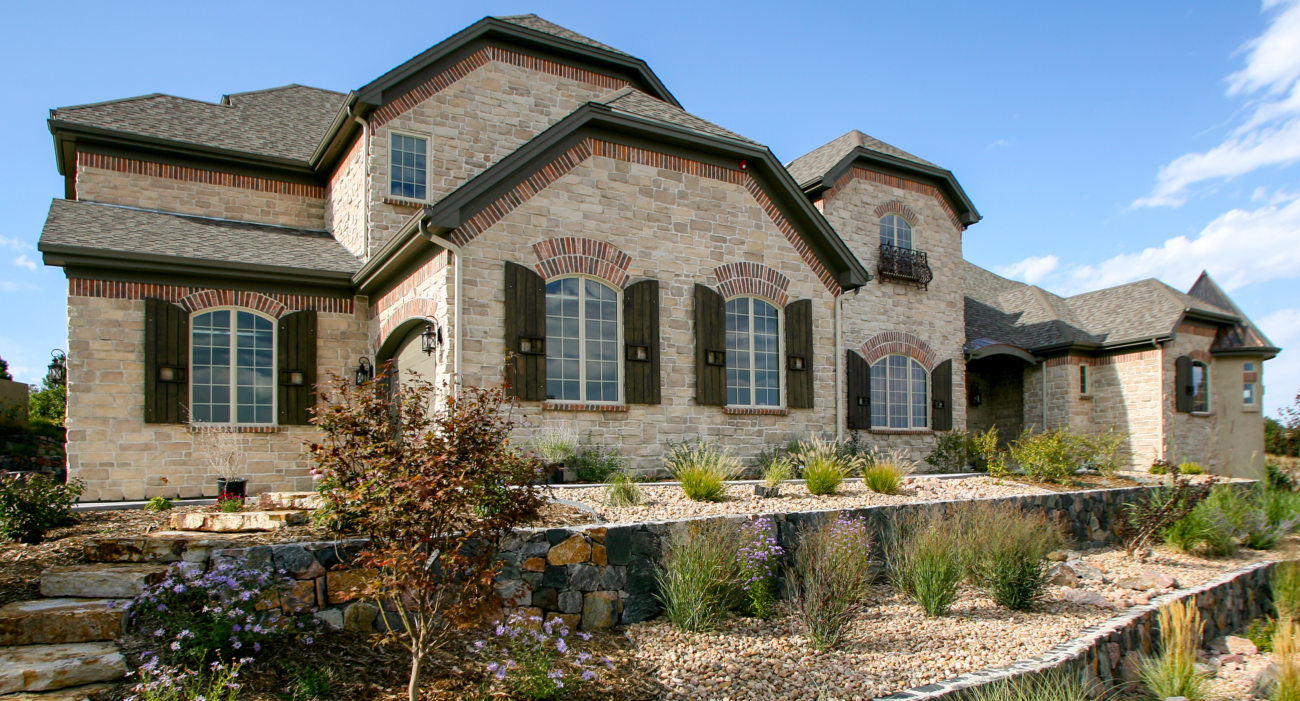 limestone on exterior of home