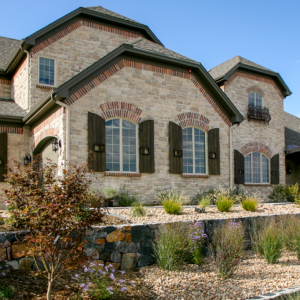 limestone on exterior of home