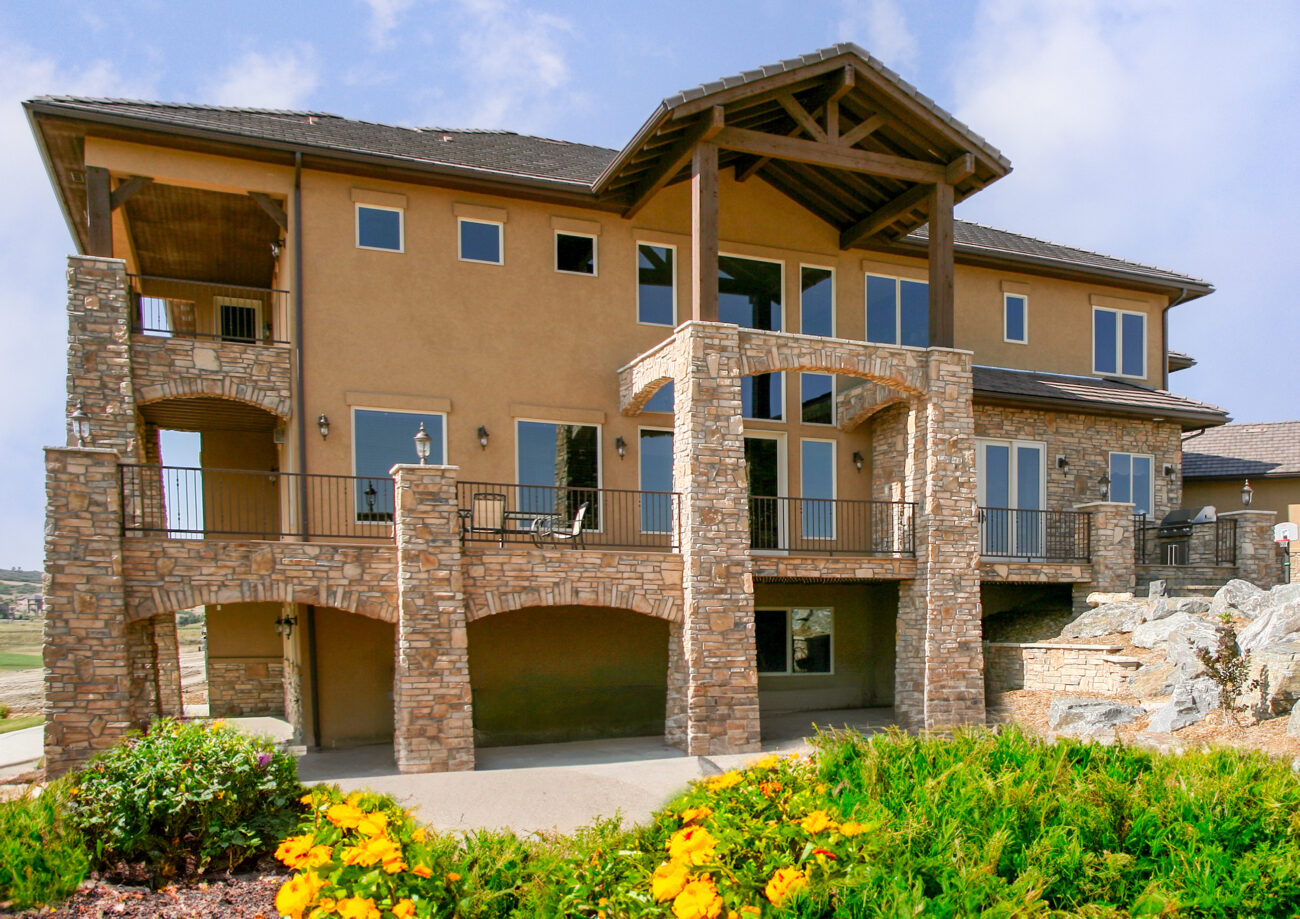 natural stone on exterior of home