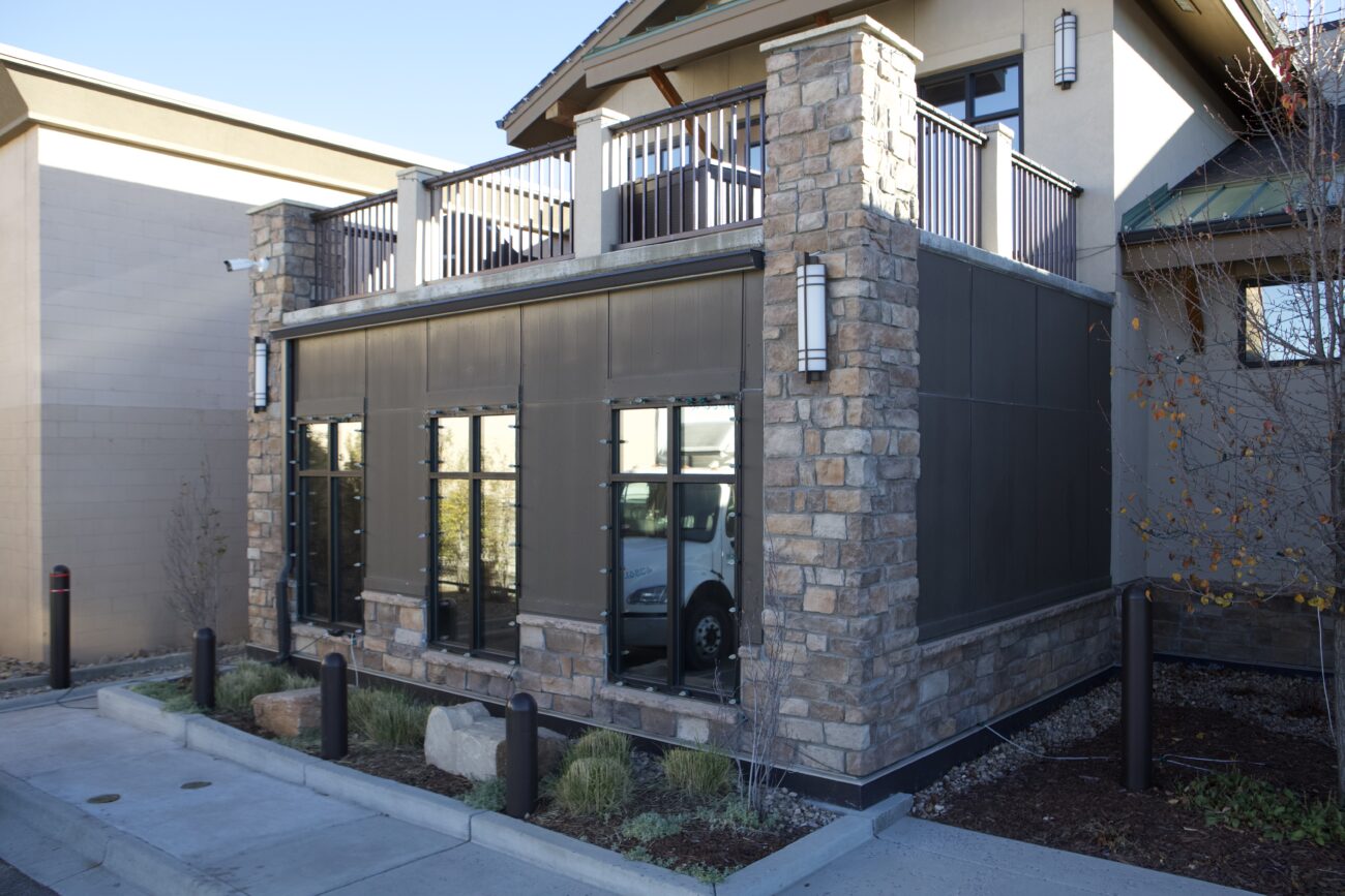 cobble on exterior of home