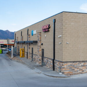 ledge on exterior of dunkin' donuts