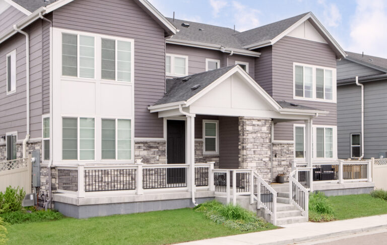 grays peak western ledge townhouse sunset stone veneer