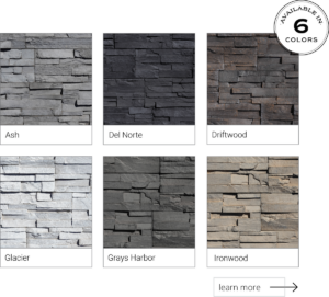 new Sunset Stone 6" stacked stone swatches, available in 6 colors