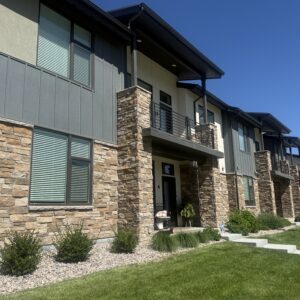 multifamily building with telluride cobble stone veneer